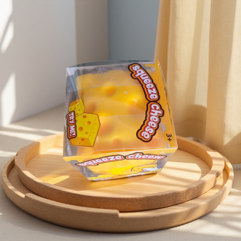 Yellow cheese-shaped educational toy for children's early education, teething and soothing doll Specification image