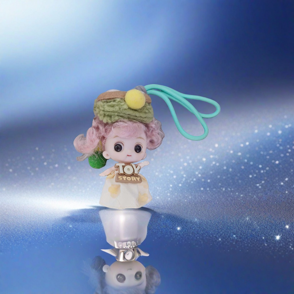 Pink curly doll plush toy, cute and girlish bedroom decoration item Item Picture