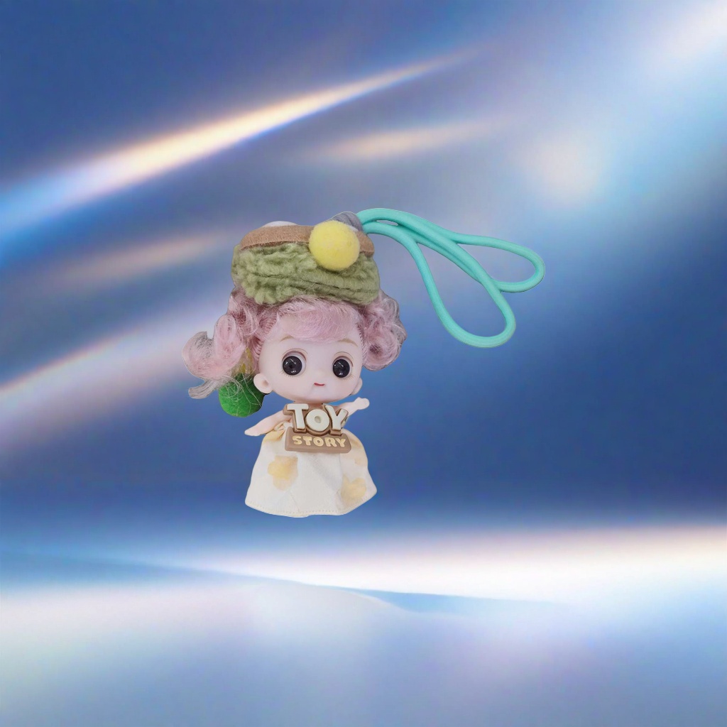 Pink curly doll plush toy, cute and girlish bedroom decoration item details Picture