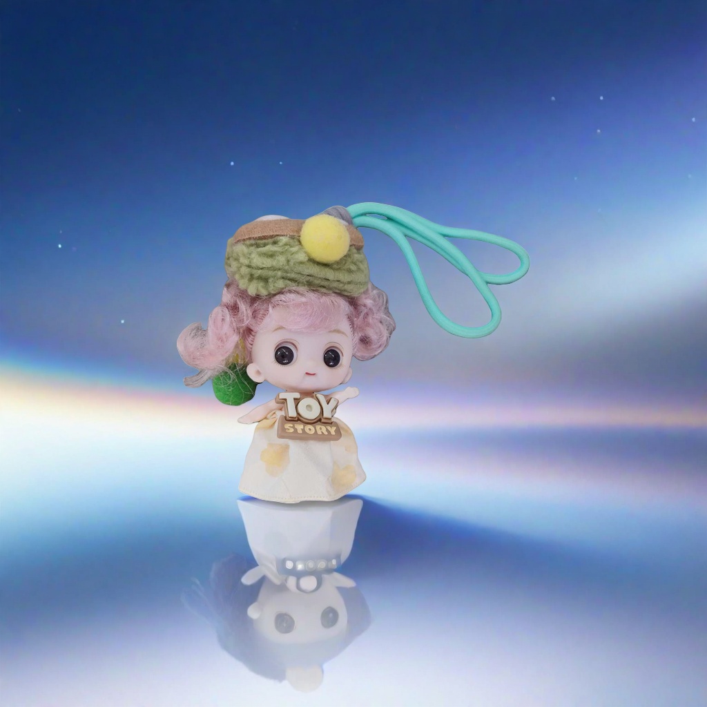 Pink curly doll plush toy, cute and girlish bedroom decoration item Specification image