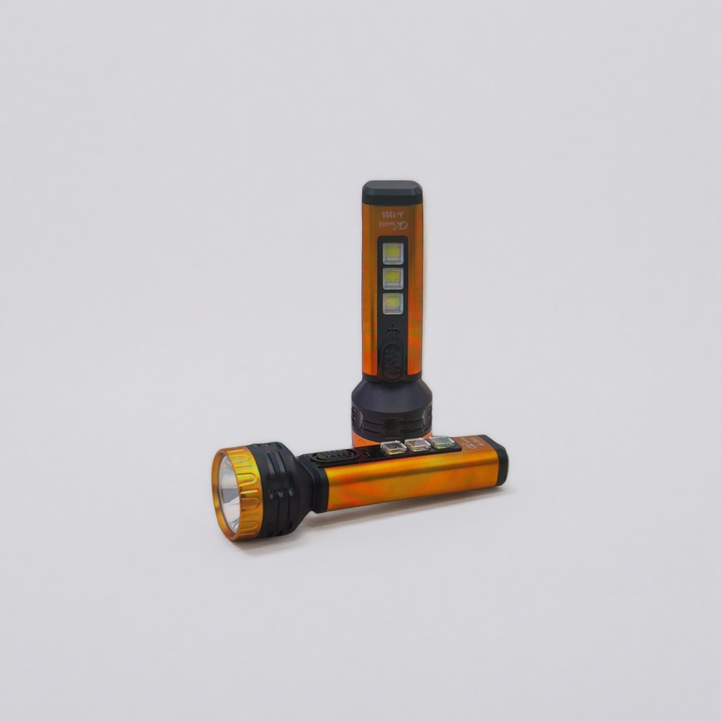 橙黑相间强光充电式手电筒便携LED户外照明工具 Specification image