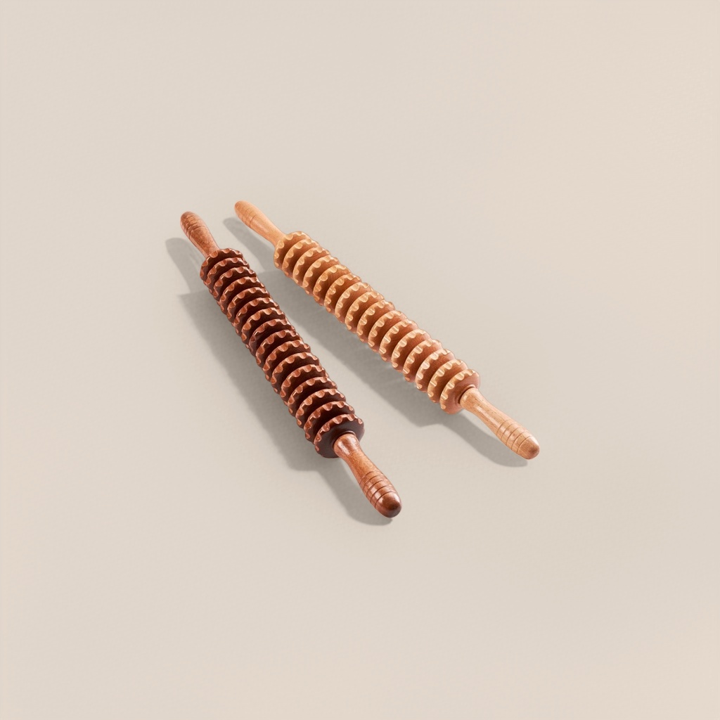 Wholesale of muscle relaxation massage roller bars, Wolf tooth fascia rolling leg slimming bars, and wooden meridian yoga bars Specification image