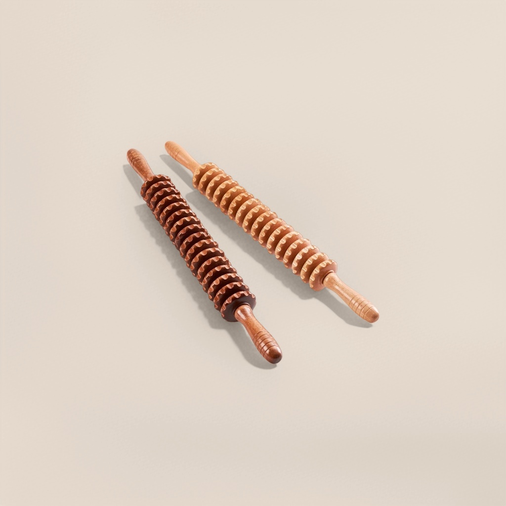 Wholesale of muscle relaxation massage roller bars, Wolf tooth fascia rolling leg slimming bars, and wooden meridian yoga bars