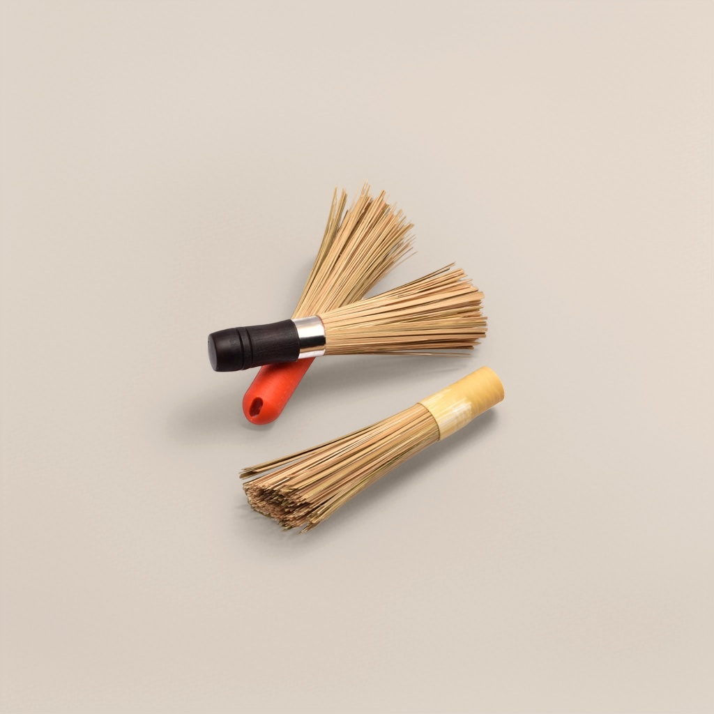Wooden handle cleaning brush, commercial old-fashioned kitchen broom, long-handled brush, kitchen pot washing brush, hotel and restaurant slanted bamboo pot brush details Picture