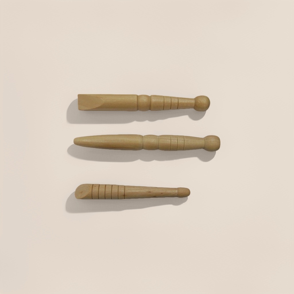 Wooden acupressure sticks, colorful wooden massage rollers, handheld acupoint relaxation and physiotherapy tools