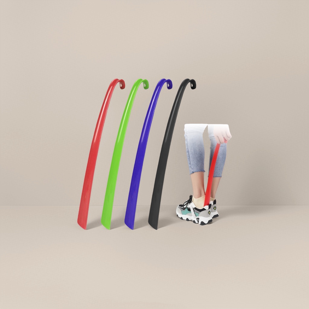 Colored shoe puller, stainless steel anti-slip extended, portable household heel shoe pulling tool details Picture