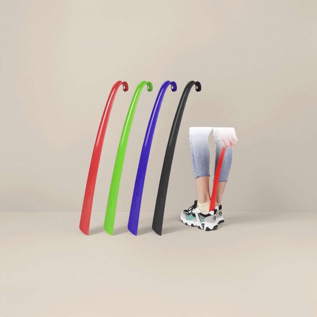 Colored shoe puller, stainless steel anti-slip extended, portable household heel shoe pulling tool
