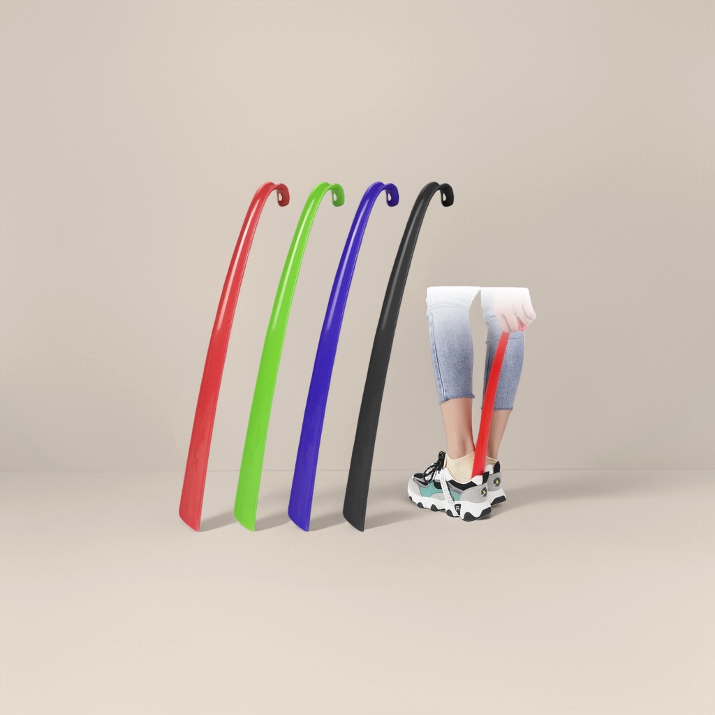 Colored shoe puller, stainless steel anti-slip extended, portable household heel shoe pulling tool Specification image