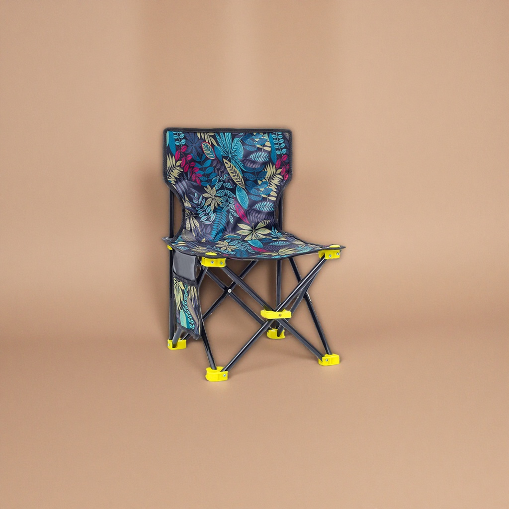 Colorful leaf-patterned folding chair, portable and lightweight outdoor camping chair for home use details Picture