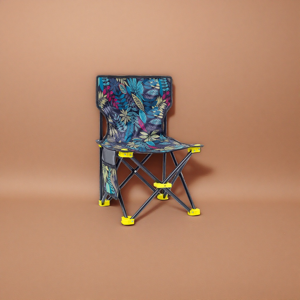 Colorful leaf-patterned folding chair, portable and lightweight outdoor camping chair for home use Specification image