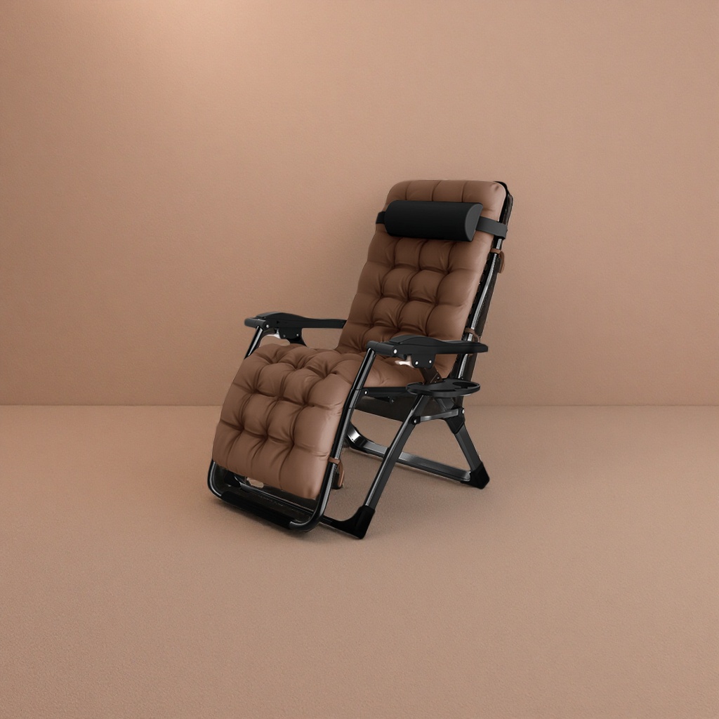 Brown down cushion lounge chair, a comfortable soft-padded sofa chair for home use Specification image