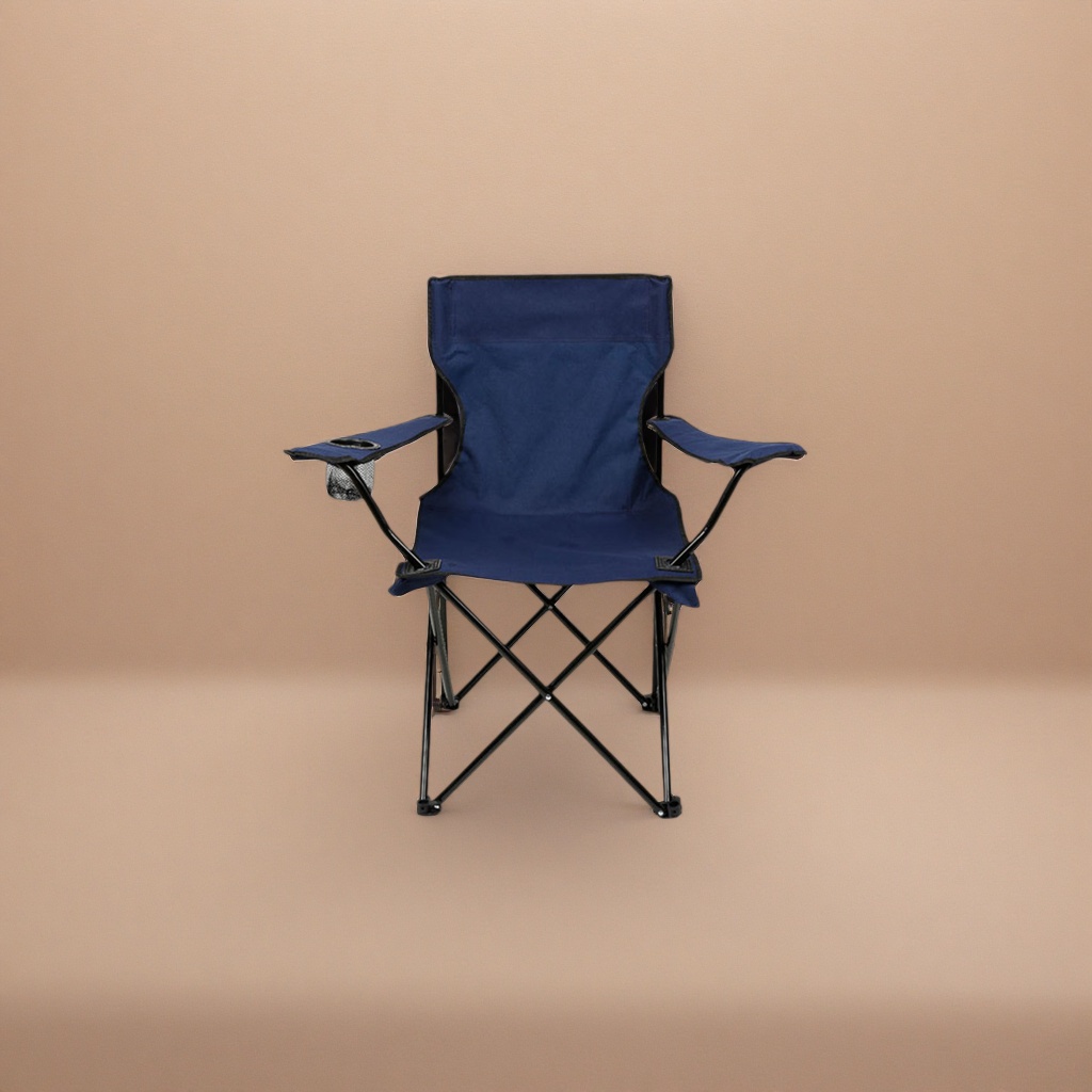 Dark blue folding chair, portable and lightweight outdoor camping chair for home use details Picture