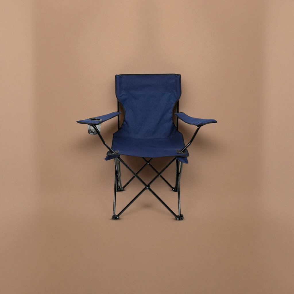 Dark blue folding chair, portable and lightweight outdoor camping chair for home use Specification image