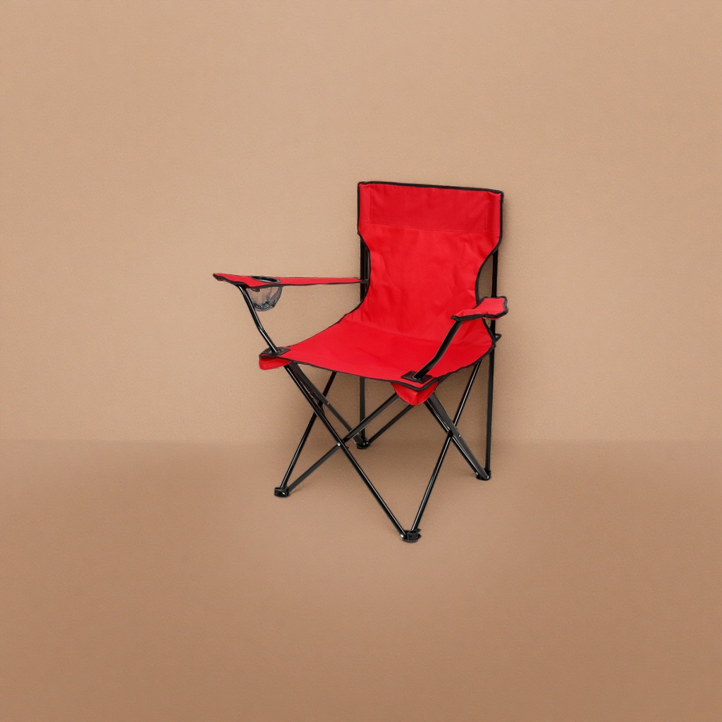 The red folding chair is a portable and lightweight outdoor camping stool that can be stored details Picture