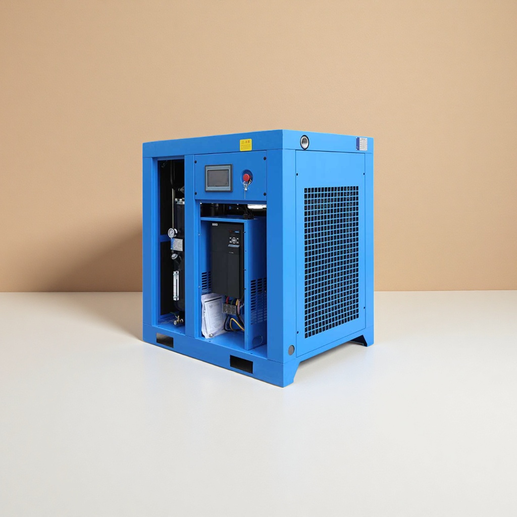 The blue industrial air compressor is silent, energy-saving, stable, durable, and has a large flow rate of single-phase 220V Application Scenario