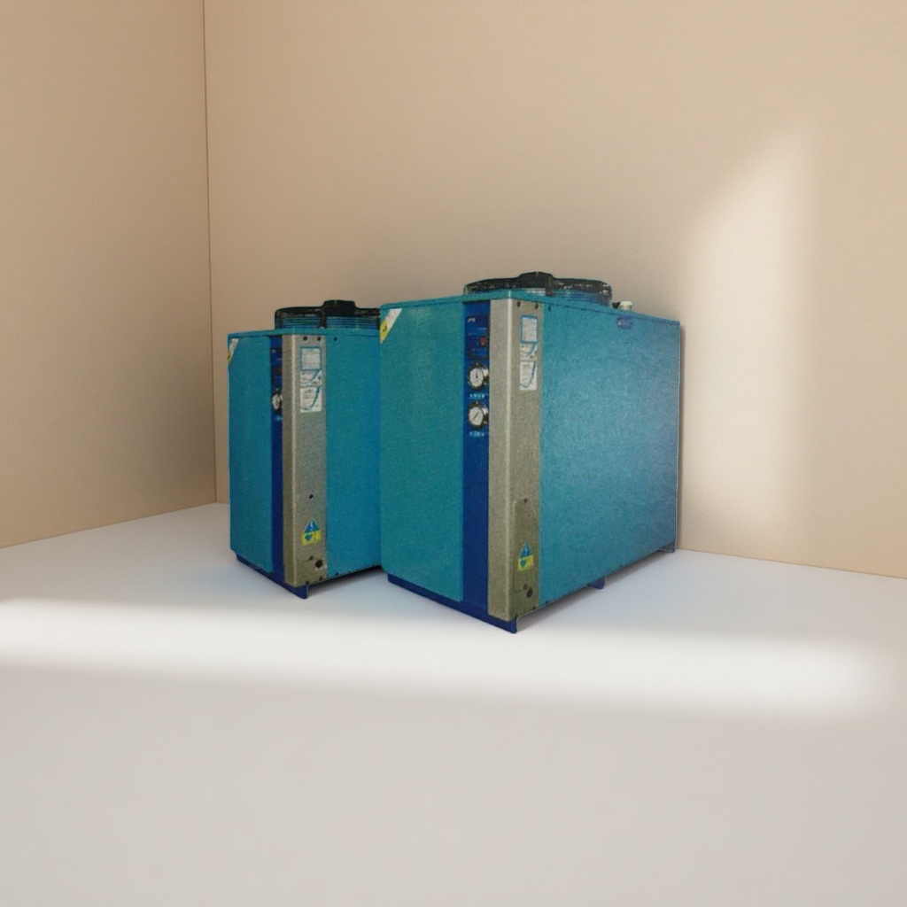 Blue industrial refrigeration equipment, low-temperature cooling unit, industrial-grade refrigeration machine details Picture