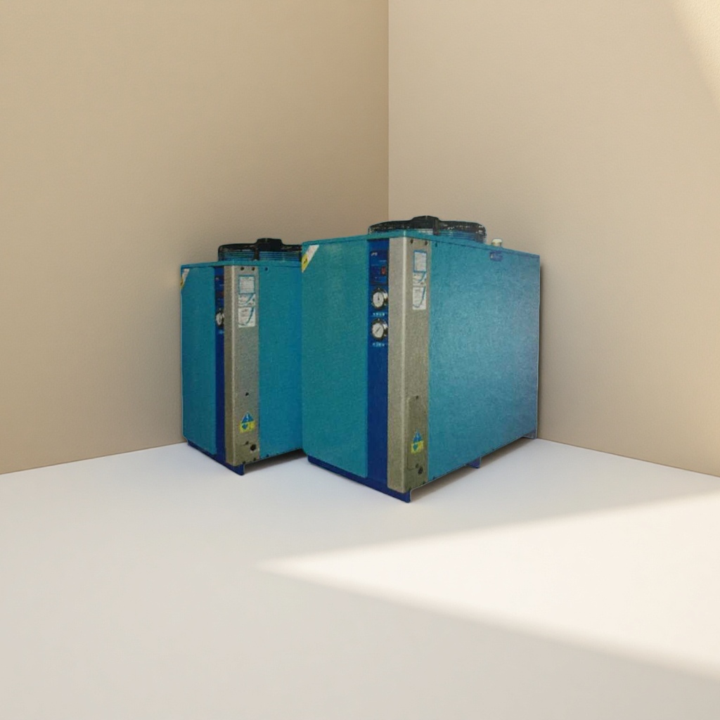 Blue industrial refrigeration equipment, low-temperature cooling unit, industrial-grade refrigeration machine Specification image