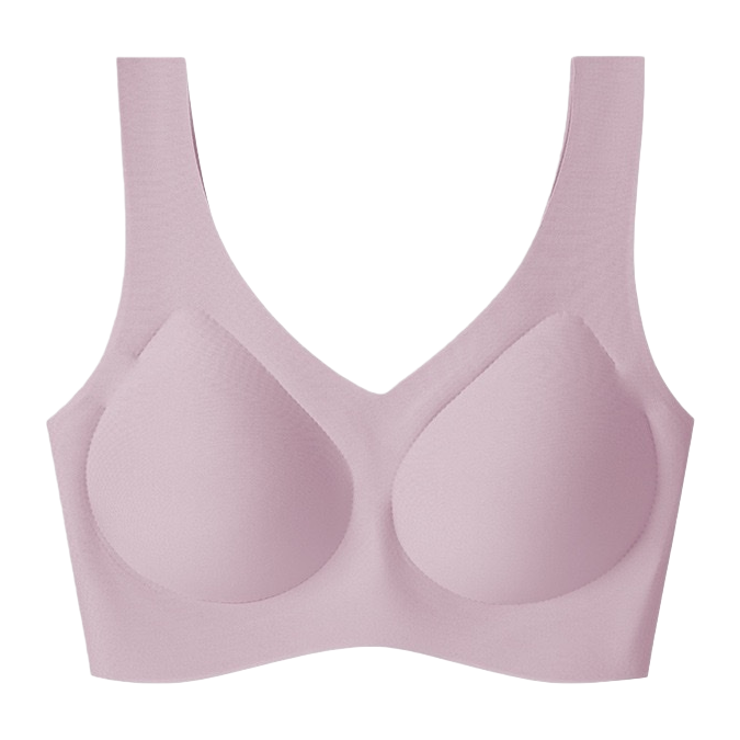 Light purple bras without underwire are comfortable, breathable and adjustable Item Picture