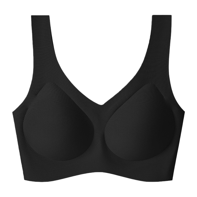 الصدر الأسود الخالي من الفولاذ مشد بشكل مريح Item Picture