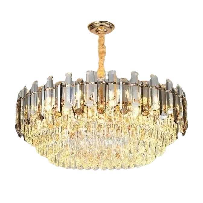 Golden crystal chandelier, ceiling lamp for living room and bedroom, Nordic simple modern light luxury style Item Picture