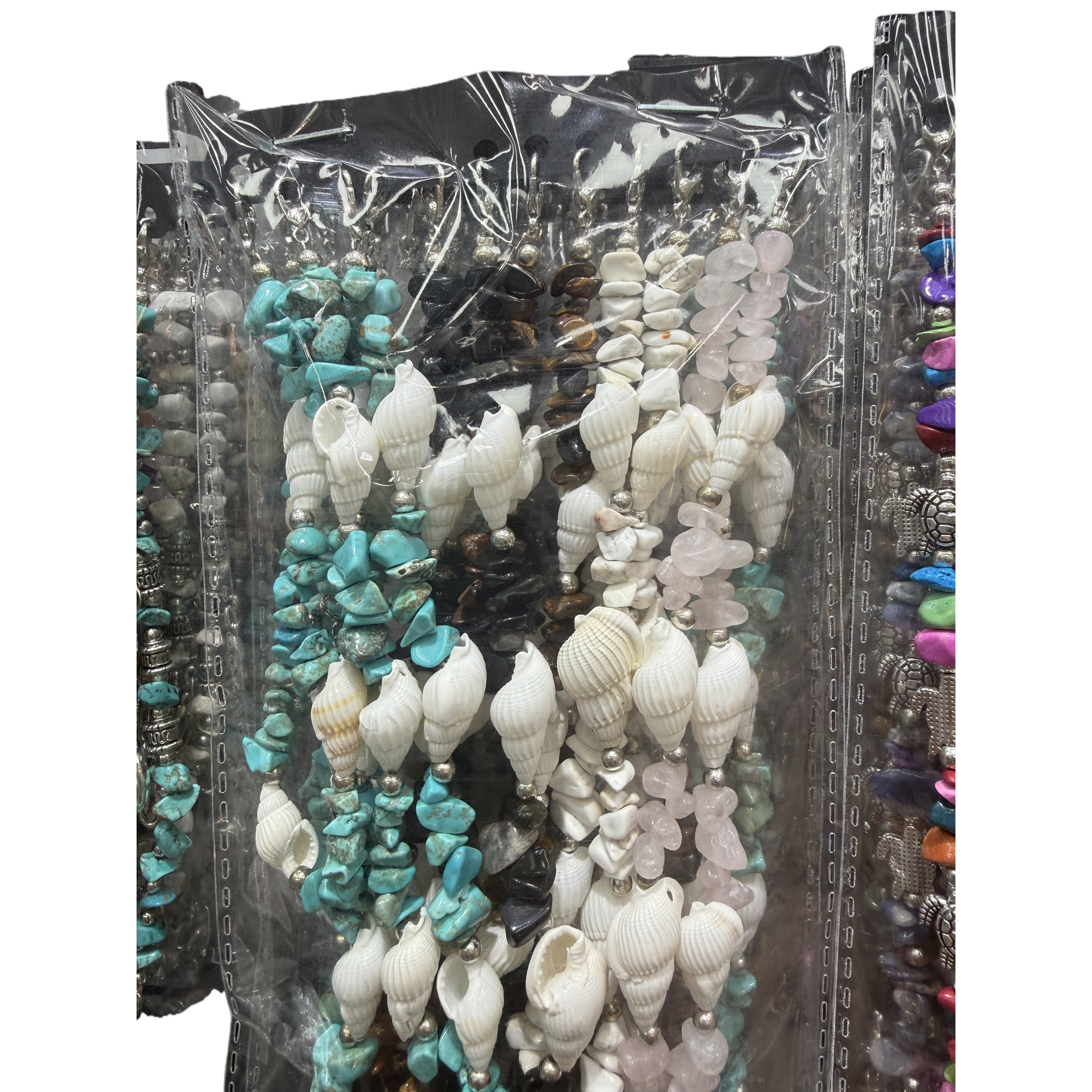 Colorful shell beaded jewelry, hand-woven ocean-style necklace and bracelet set, national trend Item Picture