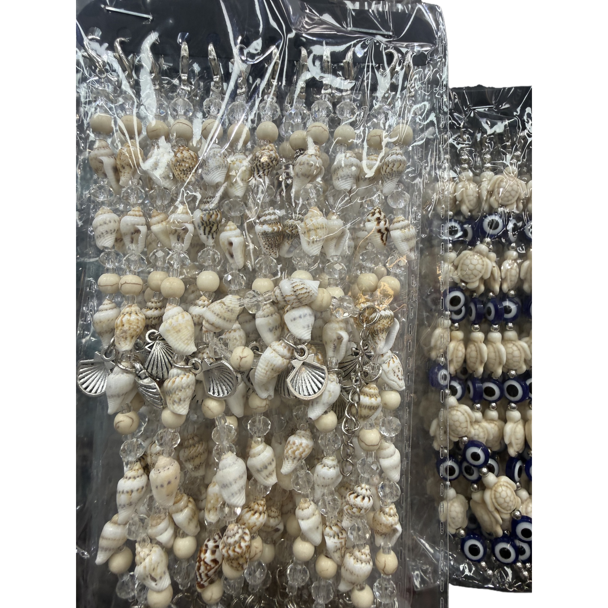 贝壳串珠饰品天然海贝手工编织简约风项链手链套装 Item Picture