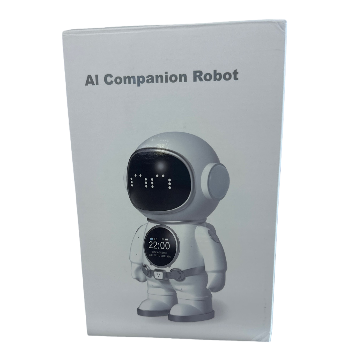 AI companion robot with white packaging box, intelligent voice interaction, home companion robot Item Picture
