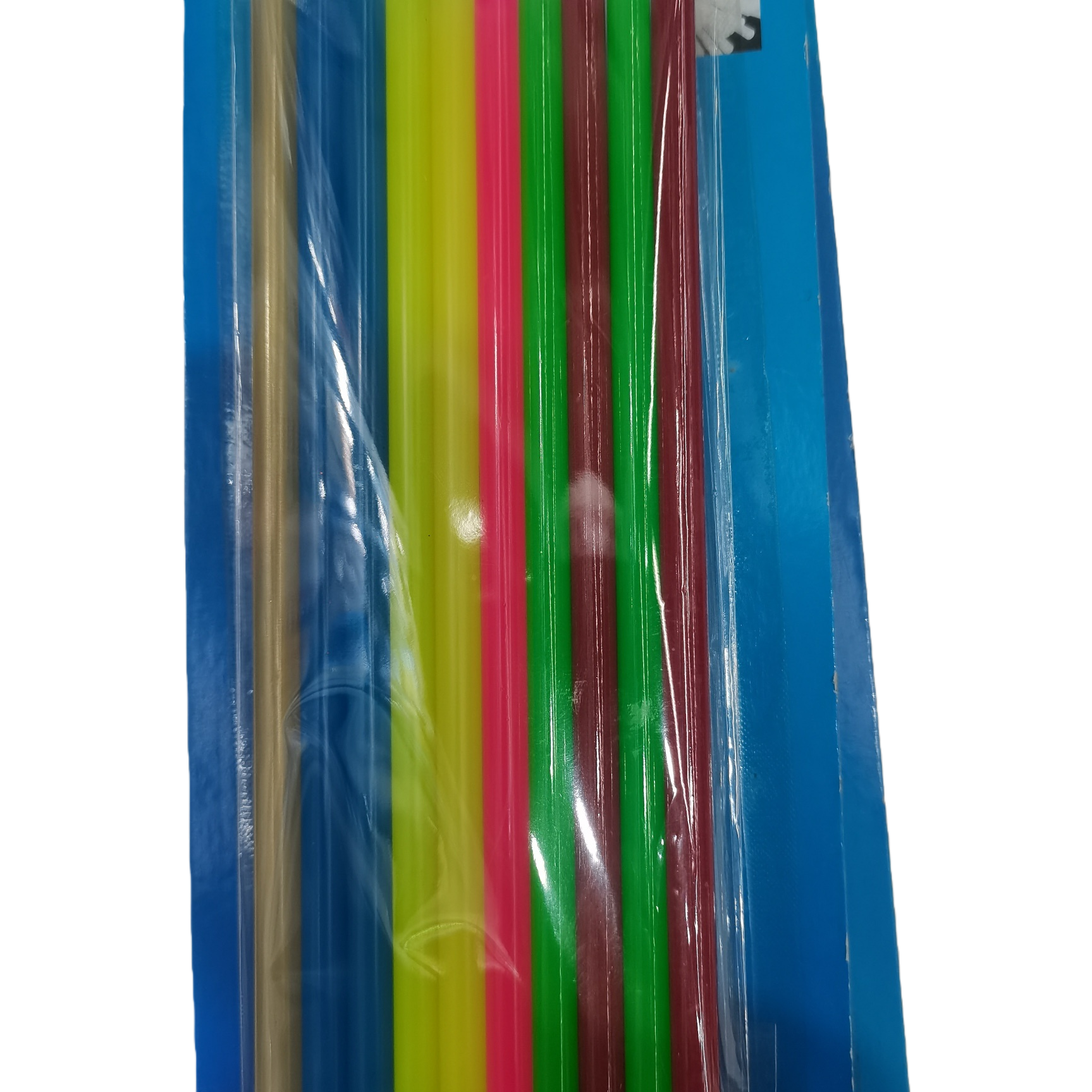 彩色吸管套装白底实物图