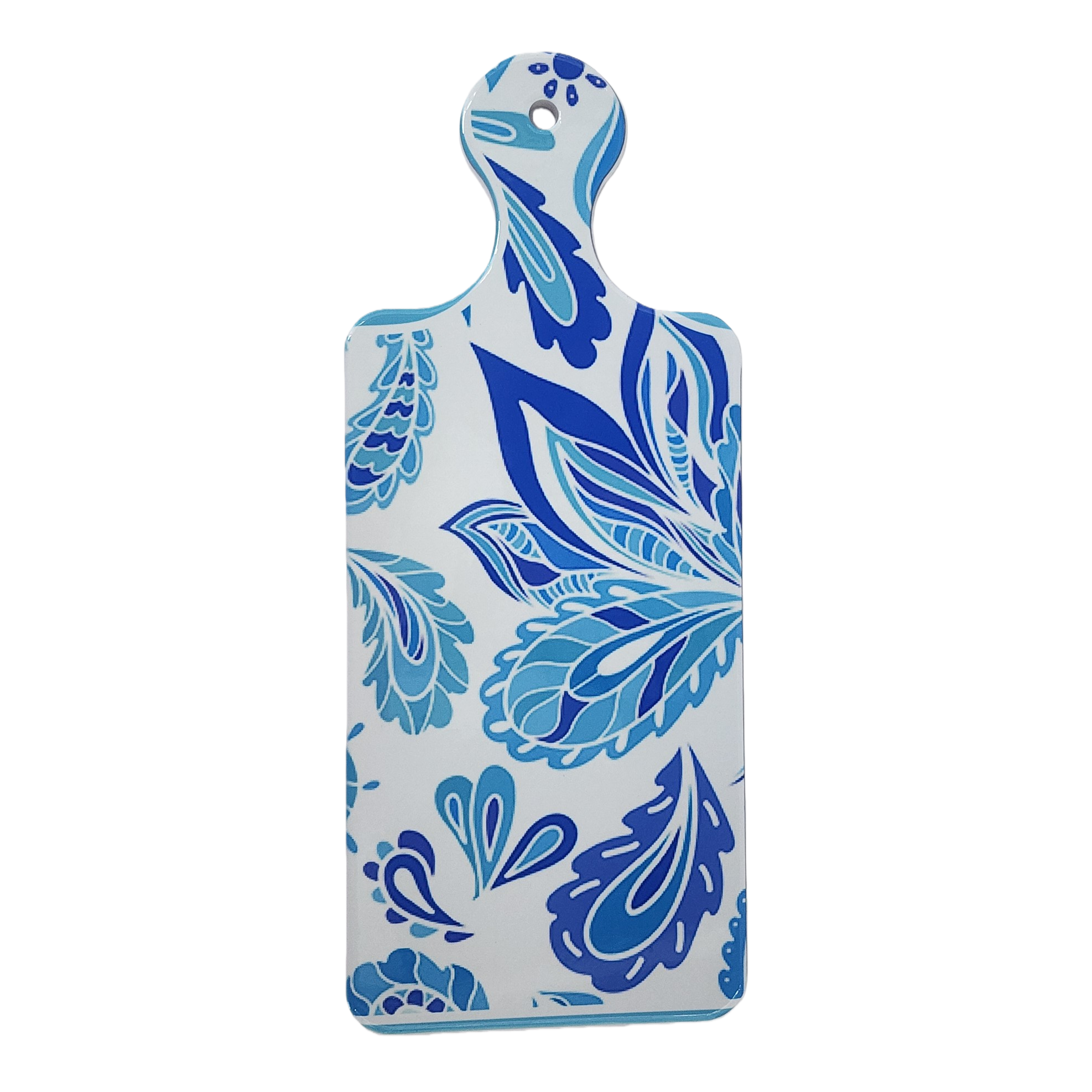 Blue and white patterned kitchen cutting board, food-grade thickened anti-slip cutting board Item Picture