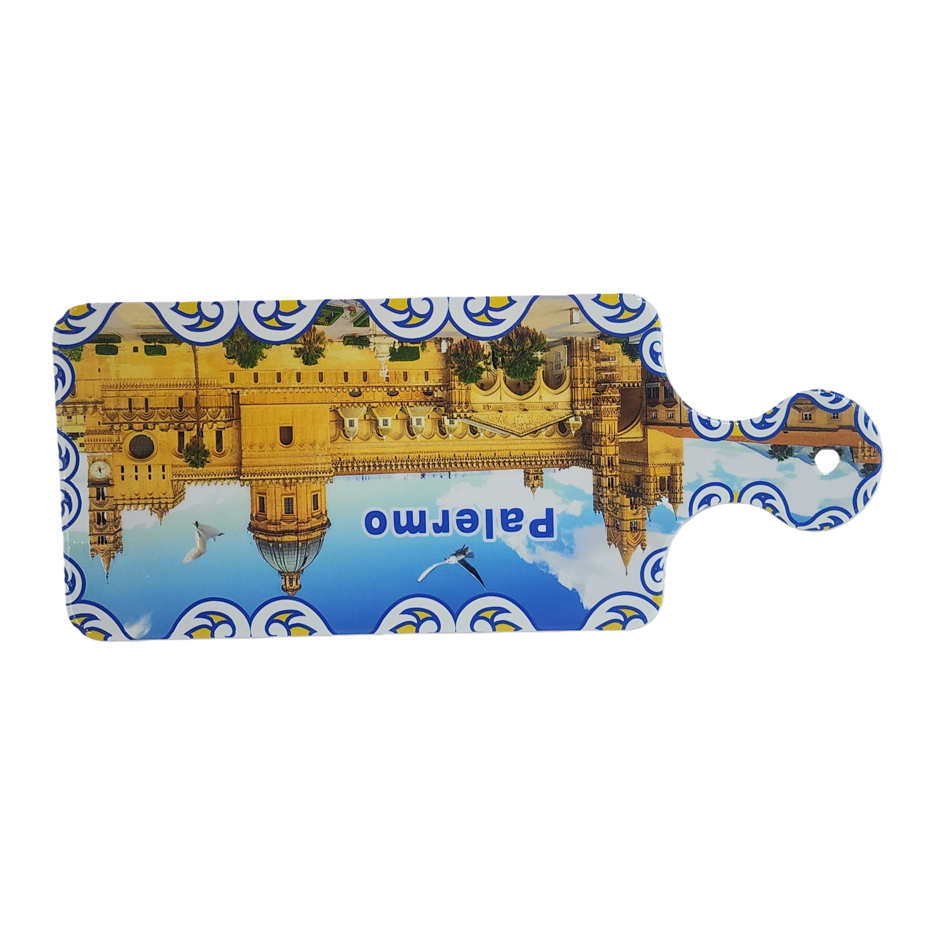 إطارات زرقاء وصفراء من الإطار التذكاري الكاتدرائية باليرمو بالباليرمو Item Picture