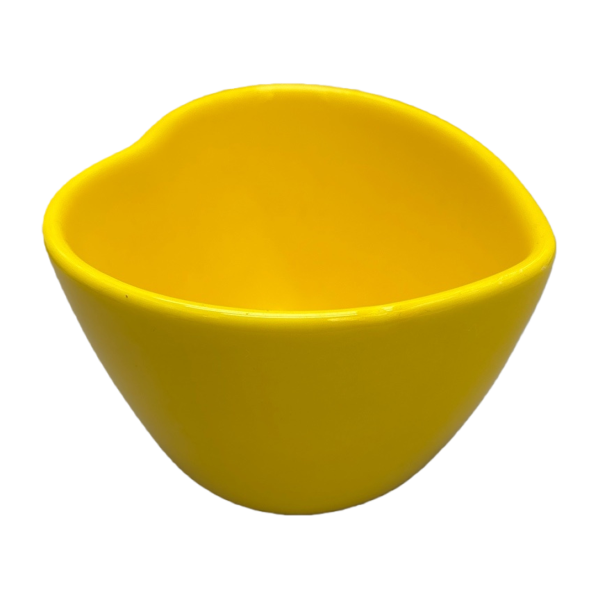 Yellow ceramic small bowl, simple household dining bowl, kitchen tableware, single piece Item Picture