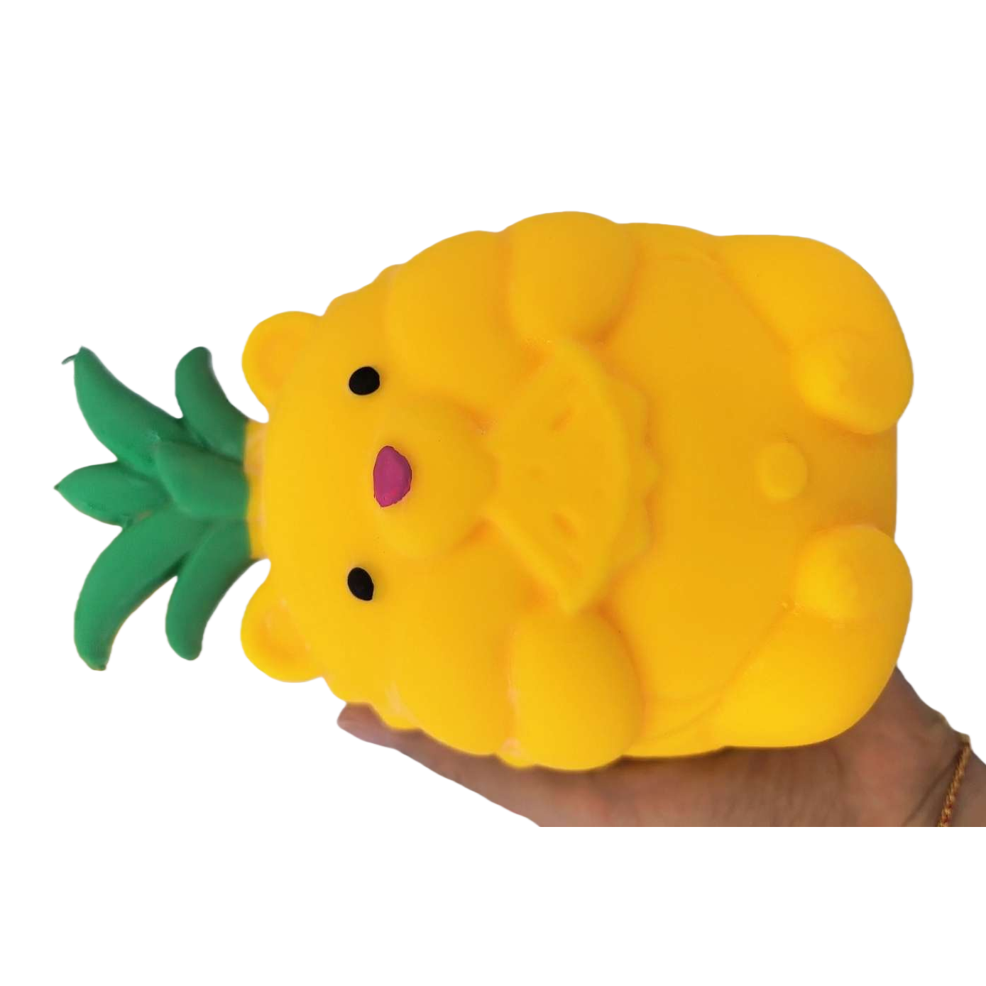 Yellow pineapple-shaped teddy bear plush toy, a cute children's educational and soothing doll Item Picture