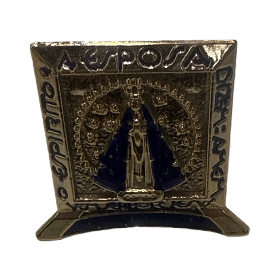 金色徽章 蓝色圣母像 Nossa Senhora A Esposa 宗教纪念饰品 Item Picture