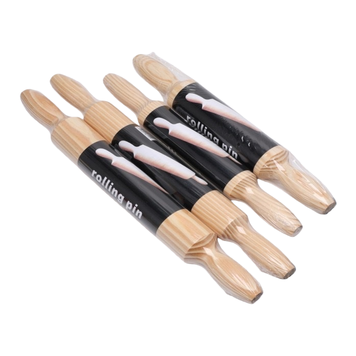 Natural solid wood rolling pin, kitchen household baking and rolling tool Item Picture