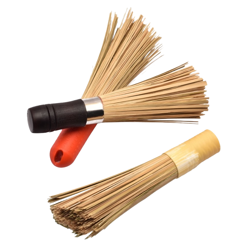 Wooden handle cleaning brush, commercial old-fashioned kitchen broom, long-handled brush, kitchen pot washing brush, hotel and restaurant slanted bamboo pot brush Item Picture