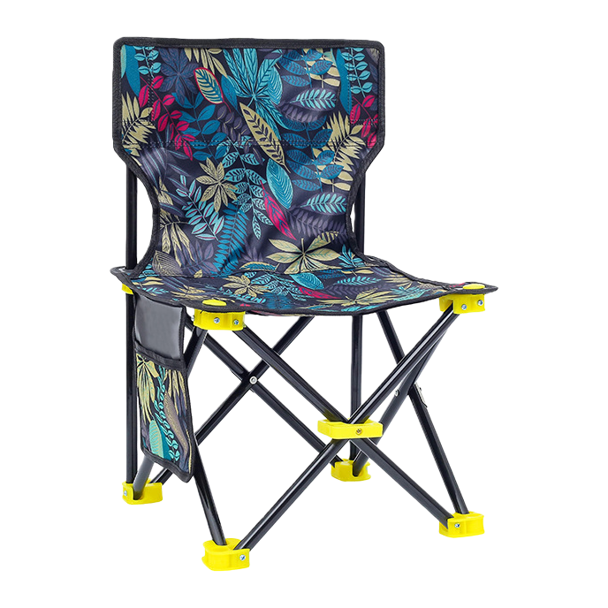 Colorful leaf-patterned folding chair, portable and lightweight outdoor camping chair for home use Item Picture