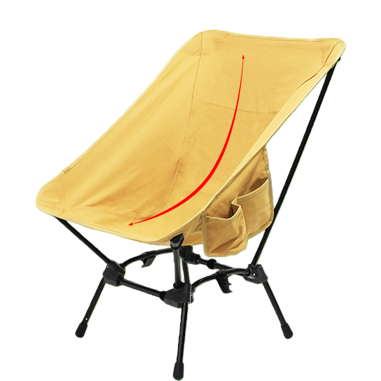 The yellow folding chair is portable and lightweight for outdoor use, and the small household stool can be stored Item Picture
