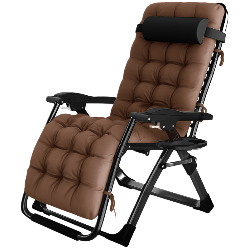 Brown down cushion lounge chair, a comfortable soft-padded sofa chair for home use Item Picture