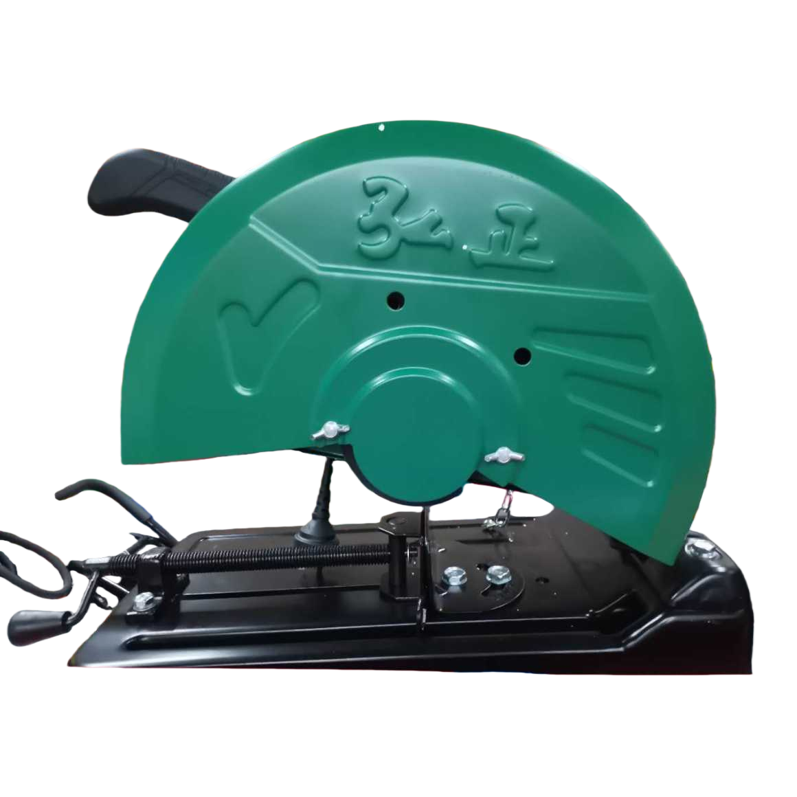The green protective cover cutting machine is a universal cutting tool for metal and wood with safety protection Item Picture