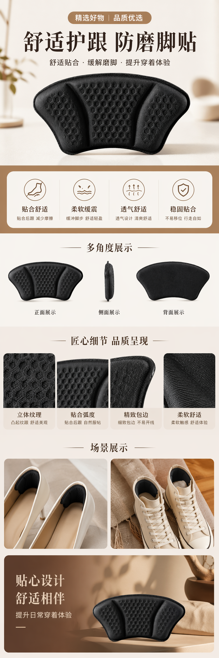 The black honeycomb texture insole is breathable, shock-absorbing, anti-slip and provides comfortable arch support pic 1