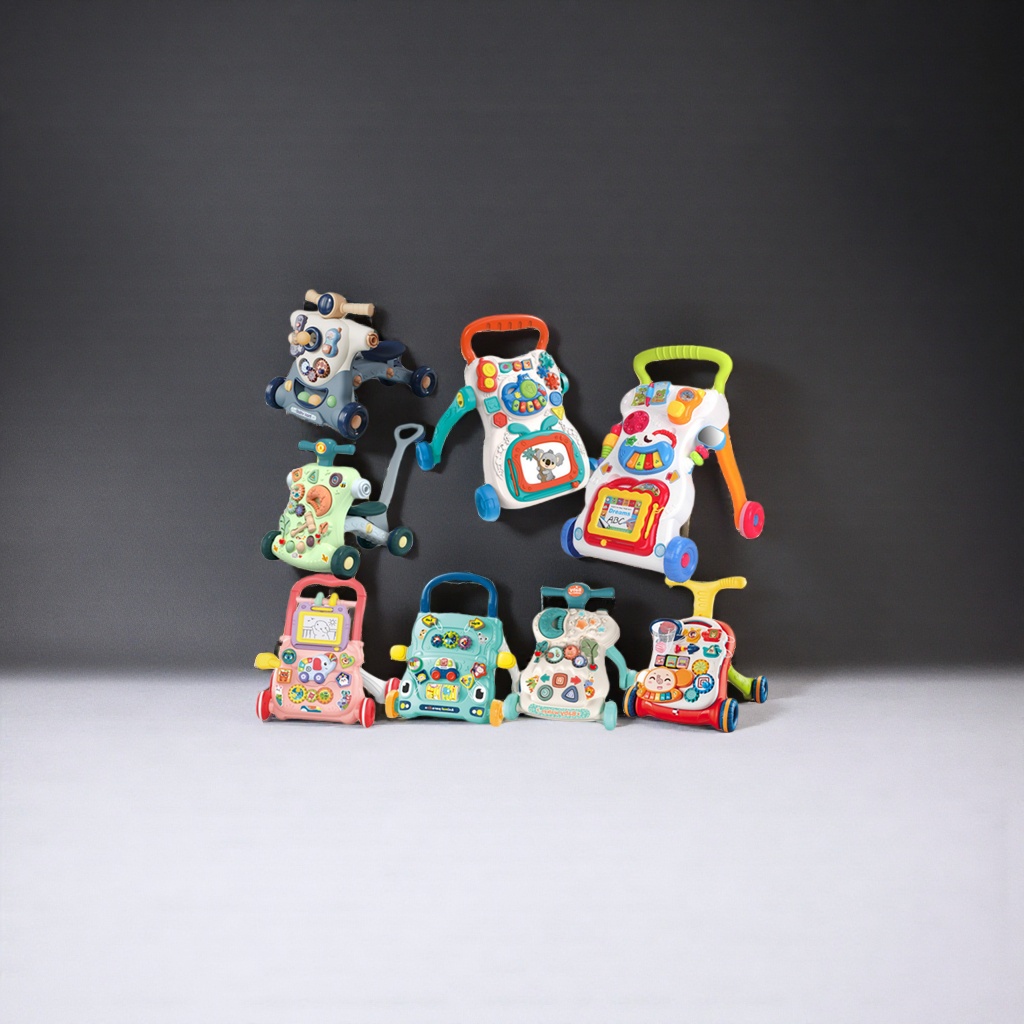 Colorful and multi-functional baby walker, safe, stable, adjustable with music toy details Picture