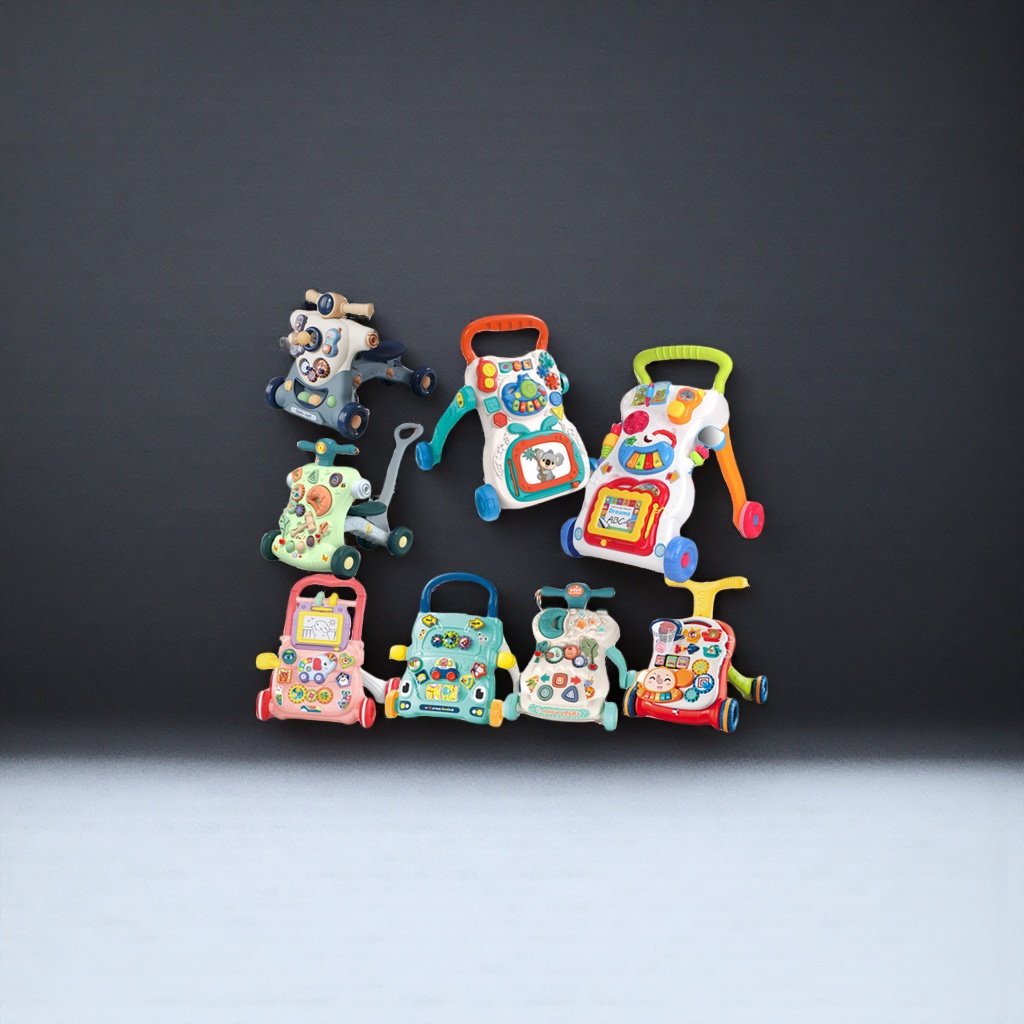 Colorful and multi-functional baby walker, safe, stable, adjustable with music toy Specification image