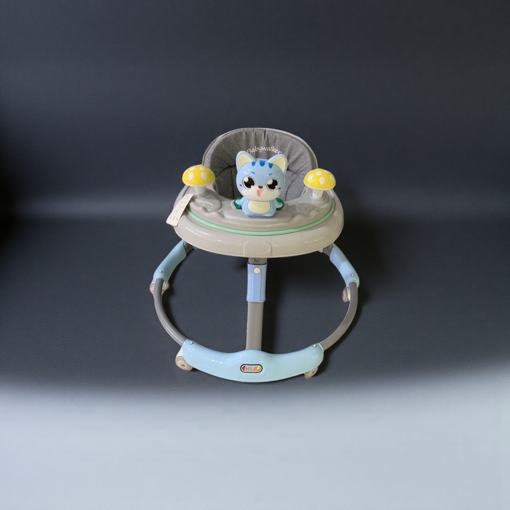 Blue cartoon cat-shaped baby walker Application Scenario