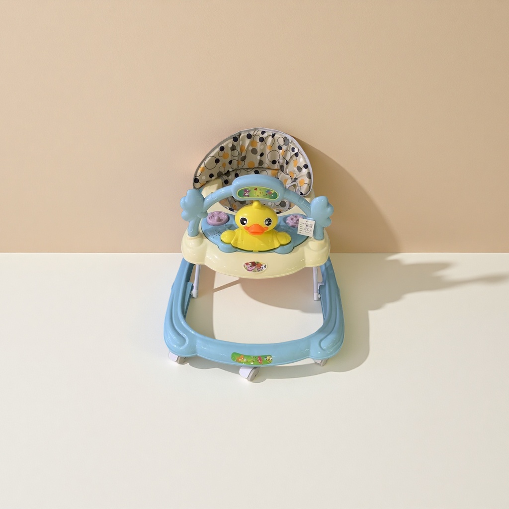 The blue baby walker is stable, anti-slip and foldable Application Scenario