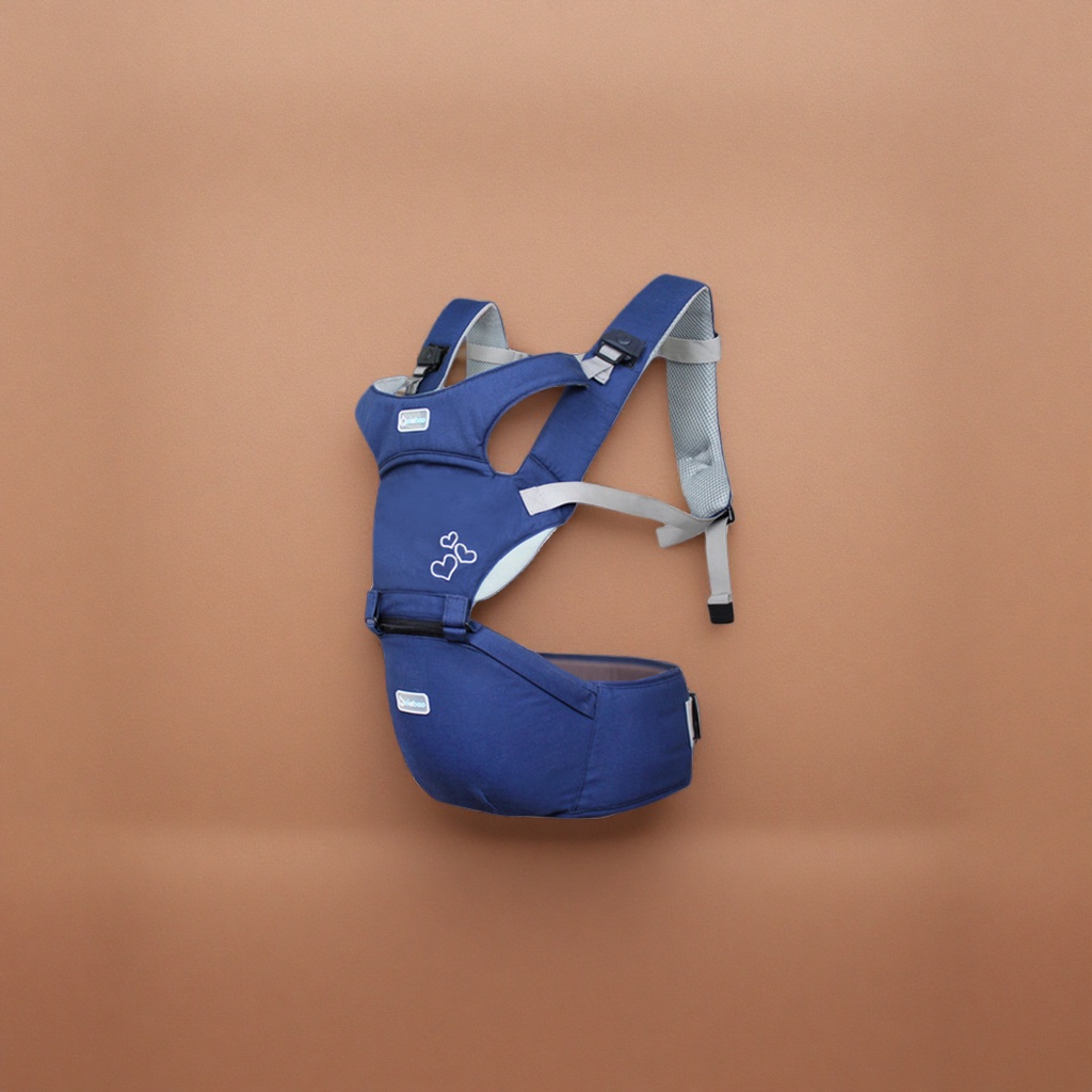 Navy Blue baby carrier, breathable and adjustable multi-functional breastfeeding waist stool for newborns details Picture