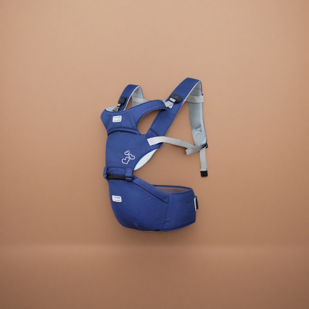 Navy Blue baby carrier, breathable and adjustable multi-functional breastfeeding waist stool for newborns Specification image
