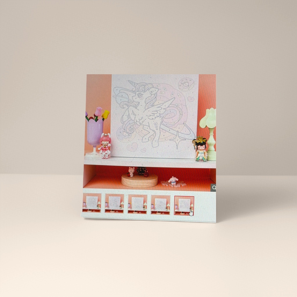 粉色独角兽涂色画+产品图
