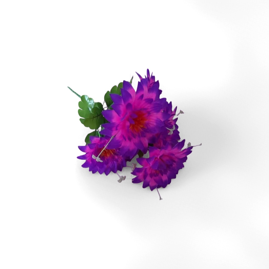 紫色渐变人造花束细节图