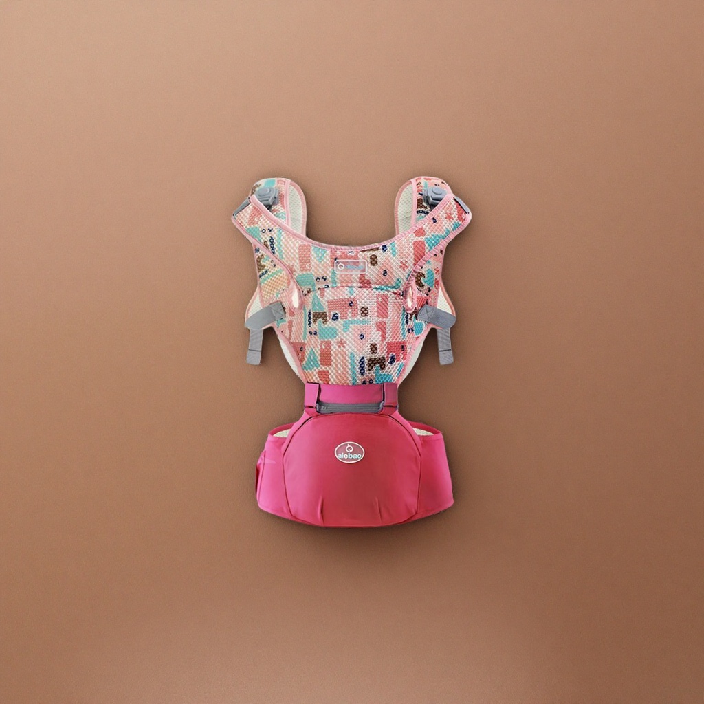 The rose red breathable baby carrier provides comfortable support for newborns until the age of 3 and is adjustable Specification image