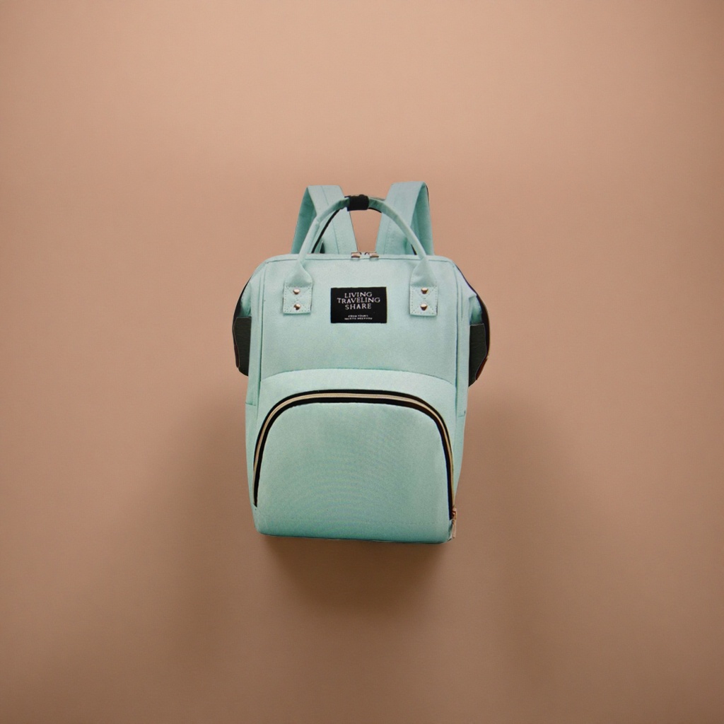 The light green backpack is a lightweight and large-capacity student commuting and leisure backpack Application Scenario